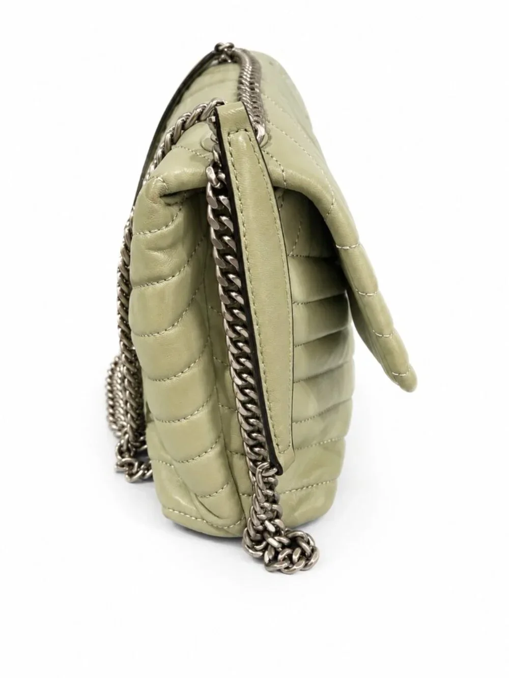 Tory Burch Kira Chevron Small Convertible Shoulder Bag in Pine Frost
